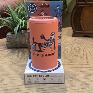 Slim can cooler LIFE IS GOOD